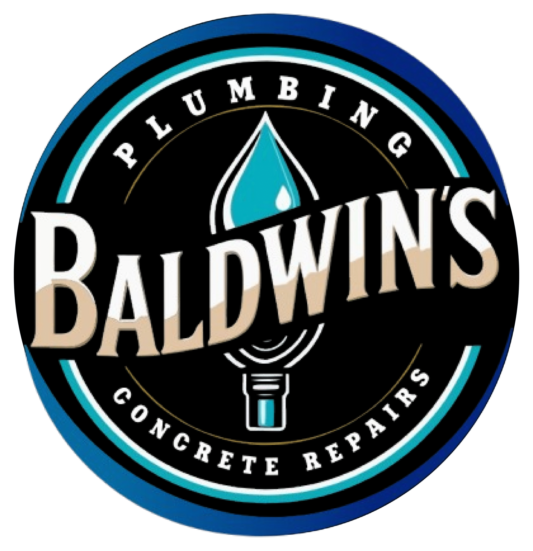 Baldwin’s Plumbing and Maintenance Concrete logo